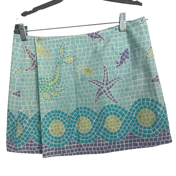 Lilly Pulitzer Reversible Wrap Skirt - Size Small -Waist-14.5 Side to Side - EUC - Picture 1 of 6